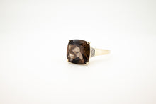 Load image into Gallery viewer, 9ct Gold 7ct Smokey Quartz & 0.05ct Diamond Ring, Delross Design Jewellers, Brisbane Custom Jewellers, Chermside West Jewellers,