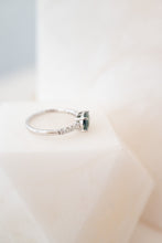 Load image into Gallery viewer, 18ct White Gold 1.56ct Australian Parti Sapphire & Diamond Ring TDW 0.24ct, Delross Design Jewellers, Brisbane Jewellers, Custom Brisbane Jewellers, Brisbane Jewellery Repairs, Chermside West Jewellers