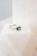 Load image into Gallery viewer, 18ct White Gold 1.56ct Australian Parti Sapphire & Diamond Ring TDW 0.24ct, Delross Design Jewellers, Brisbane Jewellers, Custom Brisbane Jewellers, Brisbane Jewellery Repairs, Chermside West Jewellers