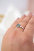Load image into Gallery viewer, 18ct White Gold 1.56ct Australian Parti Sapphire & Diamond Ring TDW 0.24ct, Delross Design Jewellers, Brisbane Jewellers, Custom Brisbane Jewellers, Brisbane Jewellery Repairs, Chermside West Jewellers