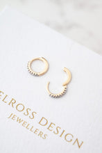 Load image into Gallery viewer, 9ct Gold Diamond Huggie Earrings TDW 0.09ct, 
Delross Design Jewellers, Brisbane Jewellers, Custom Brisbane Jewellers, Brisbane Jewellery Repairs, Chermside West Jewellers