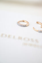 Load image into Gallery viewer, 9ct Gold Diamond Huggie Earrings TDW 0.09ct, 
Delross Design Jewellers, Brisbane Jewellers, Custom Brisbane Jewellers, Brisbane Jewellery Repairs, Chermside West Jewellers