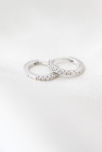 Load image into Gallery viewer, 9ct White Gold Diamond Huggie Earrings TDW 0.09ct, 
Delross Design Jewellers, Brisbane Jewellers, Custom Brisbane Jewellers, Brisbane Jewellery Repairs, Chermside West Jewellers