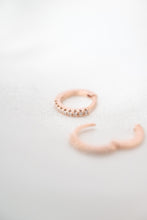 Load image into Gallery viewer, 9ct Rose Gold Diamond Huggie Earrings, 
Delross Design Jewellers, Brisbane Jewellers, Custom Brisbane Jewellers, Brisbane Jewellery Repairs, Chermside West Jewellers
