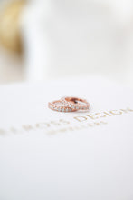 Load image into Gallery viewer, 9ct Rose Gold Diamond Huggie Earrings, 
Delross Design Jewellers, Brisbane Jewellers, Custom Brisbane Jewellers, Brisbane Jewellery Repairs, Chermside West Jewellers