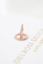 Load image into Gallery viewer, 9ct Rose Gold Diamond Huggie Earrings, 
Delross Design Jewellers, Brisbane Jewellers, Custom Brisbane Jewellers, Brisbane Jewellery Repairs, Chermside West Jewellers