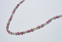 Load image into Gallery viewer, Prehnite, Pearls & Morganite Glasses Strand