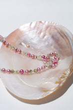 Load image into Gallery viewer, Prehnite, Pearls & Morganite Glasses Strand