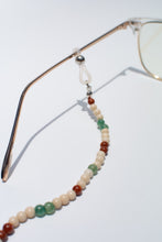 Load image into Gallery viewer, Delross Design Jeweller, Brisbane Jeweller, Chermside Jeweller, Custom Jewellery, Glasses Strand, Cream Fossil Jasper, Goldstone,  Green Jade