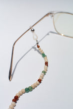 Load image into Gallery viewer, Delross Design Jeweller, Brisbane Jeweller, Chermside Jeweller, Custom Jewellery, Glasses Strand, Cream Fossil Jasper, Goldstone,  Green Jade