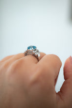 Load image into Gallery viewer, 18ct Gold 2.28ct Aquamarine & Diamond Ring, Delross Design Jewellers, Chermside West Jewellers, Brisbane Jewellers, Brisbane Custom Jewellers