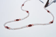 Load image into Gallery viewer, Rose Quartz, Clear Quartz, Cherry Quartz & Garnet Glasses Strand, Delross Design Jewellers, Chermside West Jeweller, Brisbane Jeweller, Custom Jeweller.