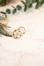 Load image into Gallery viewer, 9ct Gold Antique White Satsuma Button Stud Earrings, Delross Design Jewellers, Custom Jewellers, Chermside West Jewellers