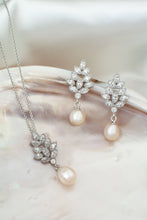 Load image into Gallery viewer, Sterling Silver Cubic Zirconia Pearl Pendant