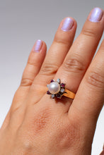 Load image into Gallery viewer, Delross Design Jeweller, Brisbane Jeweller, Chermside Jeweller, Custom Jewellery, 18ct Gold, Diamond, Pearl, Ruby Ring