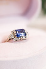 Load image into Gallery viewer, 9ct White & Rose Gold Blue Stone Ring, Delross Design Jewellers,  Brisbane Jewellers, Custom Jewellery, Chermside West Jewellers