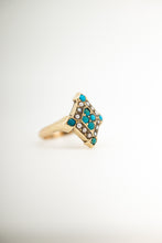 Load image into Gallery viewer, 14ct gold Antique Victorian Turquoise & Pearl Ring, Delross Design Jewellers, Chermside West Jewellers, Custom Jewellery