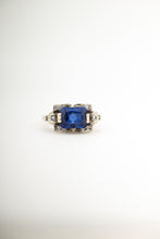 Load image into Gallery viewer, 9ct White & Rose Gold Blue Stone Ring, Delross Design Jewellers,  Brisbane Jewellers, Custom Jewellery, Chermside West Jewellers