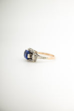 Load image into Gallery viewer, 9ct White & Rose Gold Blue Stone Ring, Delross Design Jewellers,  Brisbane Jewellers, Custom Jewellery, Chermside West Jewellers