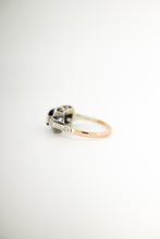 Load image into Gallery viewer, 9ct White & Rose Gold Blue Stone Ring, Delross Design Jewellers,  Brisbane Jewellers, Custom Jewellery, Chermside West Jewellers