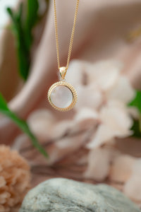 9ct Gold Cabochon Rose Quartz Pendant, Delross Design Jewellers, Chermside West Jewellers, Custom Jewellers