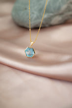 Load image into Gallery viewer, 9ct Gold Swiss Blue Topaz Pendant, Delross Design Jewellers, Custom Jewellers, Chermside West Jewellers