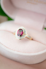 Load image into Gallery viewer, 9ct Gold Rhodolite Garnet & Diamond Ring, Delross Design Jewellers, Chermside West Jewellers,, Custom Jewellers