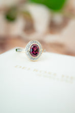 Load image into Gallery viewer, 9ct Gold Rhodolite Garnet & Diamond Ring, Delross Design Jewellers, Chermside West Jewellers,, Custom Jewellers