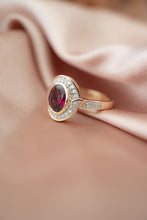 Load image into Gallery viewer, 9ct Gold Rhodolite Garnet & Diamond Ring, Delross Design Jewellers, Chermside West Jewellers,, Custom Jewellers