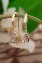 Load image into Gallery viewer, 9ct Gold Amethyst & Diamond Hook Earrings, Delross Design Jewellers, Custom Jewellers, Chermside West Jewellers