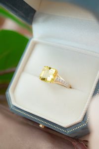 9ct Gold Lemon Quartz & Diamond Ring, Delross Design Jewellers, Chermside West Jewellers, Custom Jewellers
