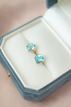 Load image into Gallery viewer, 9ct Gold Blue Topaz Stud Earrings, Delross design Jewellers, Chermside west Jewellers, Custom Jewellers