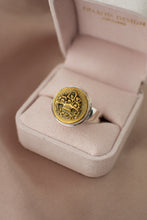 Load image into Gallery viewer, Antique Handmade Sterling Silver French Gilded Button Ring, Delross Design Jeweller, Brisbane Jeweller, Chermside Jeweller, Custom Jewellery