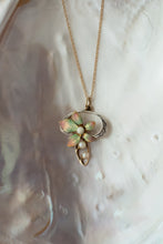 Load image into Gallery viewer, Art Nouveau Antique Diamond, Pearl, Delross Design Jeweller, Brisbane Jeweller, Chermside Jeweller, Custom Jewellery and Gold Floral Pendant