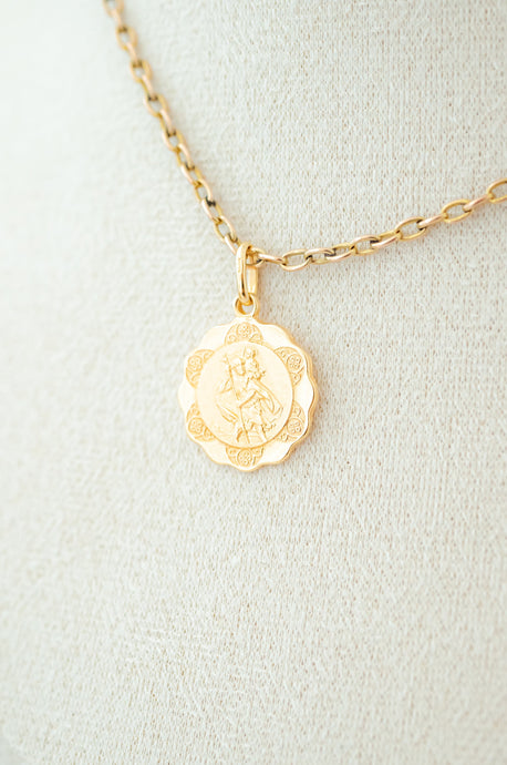 9ct Gold Saint Christopher Pendant, Delross Design Jewellers, Custom Jewellery, Chermside West Jewellers
