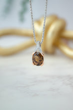 Load image into Gallery viewer, 9ct White & Rose Gold Quartz Pendant, Delross Design Jewellers, Custom Jewellers, Chermside West Jewellers