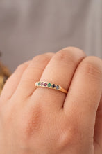 Load image into Gallery viewer,  9ct Yellow Gold "Dearest" Ring. Diamond, Emerald, Amethyst, Ruby, Sapphire, Topaz, Delross Design Jeweller, Brisbane Jeweller, Chermside Jeweller, Custom Jewellery