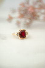 Load image into Gallery viewer, 10ct Vintage Garnet & Diamond Ring, Delross Design Jewellers, Brisbane Custom Jewellers, Chermside west Jeweller