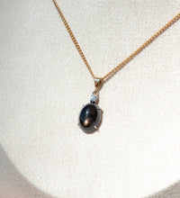 Load image into Gallery viewer, 9ct White & Yellow Gold Star Sapphire Pendant, Delross Design Jewellers, Brisbane Jeweller, Brisbane Custom Jewellers