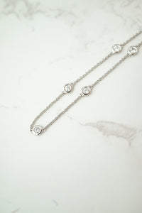 9ct White Gold Diamond Satellite Necklace, Delross Design Jewellers, Brisbane Jewellers, Brisbane Custom Jewellers. Chermside West Jewellers