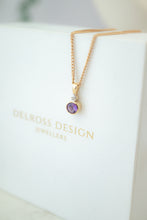 Load image into Gallery viewer, 9ct Gold Amethyst & Diamond Pendant, Delross Design Jewellers, Chermside West Jewellers, Brisbane Custom Jewellers