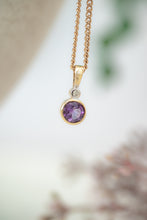 Load image into Gallery viewer, 9ct Gold Amethyst & Diamond Pendant, Delross Design Jewellers, Chermside West Jewellers, Brisbane Custom Jewellers