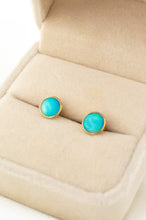 Load image into Gallery viewer, 9ct Gold Natural Solid Boulder Opal Stud Earrings, Delross Design Jeweller, Brisbane Jeweller, Chermside Jeweller, Custom Jewellery