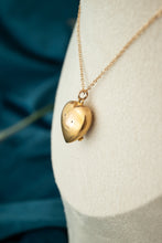 Load image into Gallery viewer, 15ct Gold Antique Art Nouveau Pearl Heart Pendant