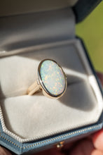 Load image into Gallery viewer, 9ct Gold Solid White 4.3ct Lightning Ridge Opal Ring, Delross Design Jewellers, Chermside West Jewellers, Brisbane Custom Jewellers