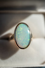 Load image into Gallery viewer, 9ct Gold Solid White 4.3ct Lightning Ridge Opal Ring, Delross Design Jewellers, Chermside West Jewellers, Brisbane Custom Jewellers