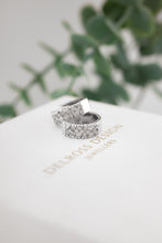 Load image into Gallery viewer, Vintage 9ct White Gold Diamond 0.72ct TDW Huggie Earrings, Delross Design Jewellers, Brisbane Jewellers, Custom Brisbane Jewellers, Brisbane Jewellery Repairs, Chermside West Jewellers