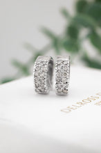Load image into Gallery viewer, Vintage 9ct White Gold Diamond 0.72ct TDW Huggie Earrings, Delross Design Jewellers, Brisbane Jewellers, Custom Brisbane Jewellers, Brisbane Jewellery Repairs, Chermside West Jewellers