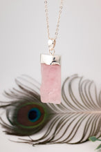 Load image into Gallery viewer, 925 Sterling Silver Rose Quartz Pendant, Delross Design Jewellers, Brisbane Jewellers, Custom Brisbane Jewellers, Brisbane Jewellery Repairs, Chermside West Jewellers