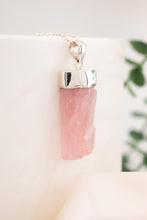Load image into Gallery viewer, 925 Sterling Silver Rose Quartz Pendant, Delross Design Jewellers, Brisbane Jewellers, Custom Brisbane Jewellers, Brisbane Jewellery Repairs, Chermside West Jewellers